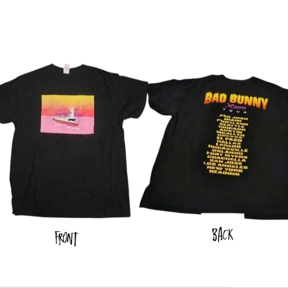 Bad Bunny Black Graphic T-Shirt